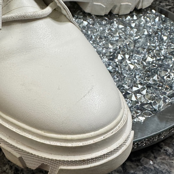 Forever 21 white Combat Boots 8 - Picture 13 of 14